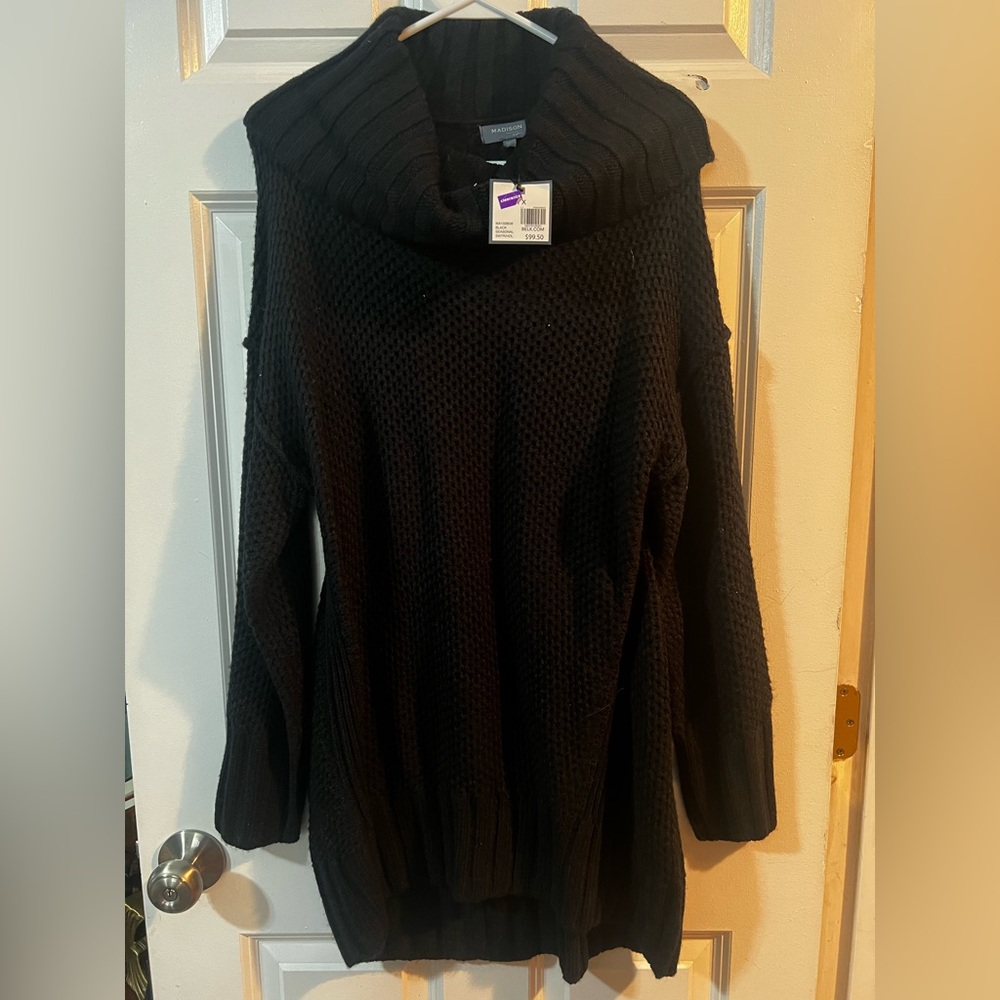 Madison Black Cowl Neck Sweater